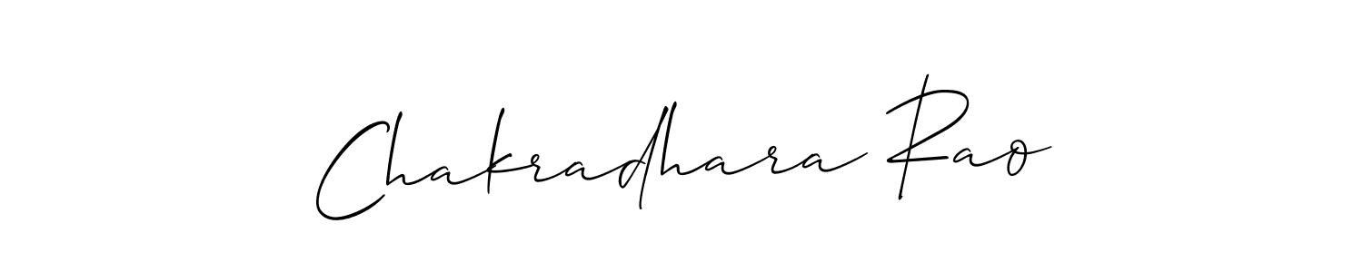 Allison_Script is a professional signature style that is perfect for those who want to add a touch of class to their signature. It is also a great choice for those who want to make their signature more unique. Get Chakradhara Rao name to fancy signature for free. Chakradhara Rao signature style 2 images and pictures png