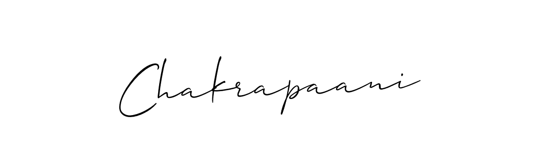 How to make Chakrapaani signature? Allison_Script is a professional autograph style. Create handwritten signature for Chakrapaani name. Chakrapaani signature style 2 images and pictures png