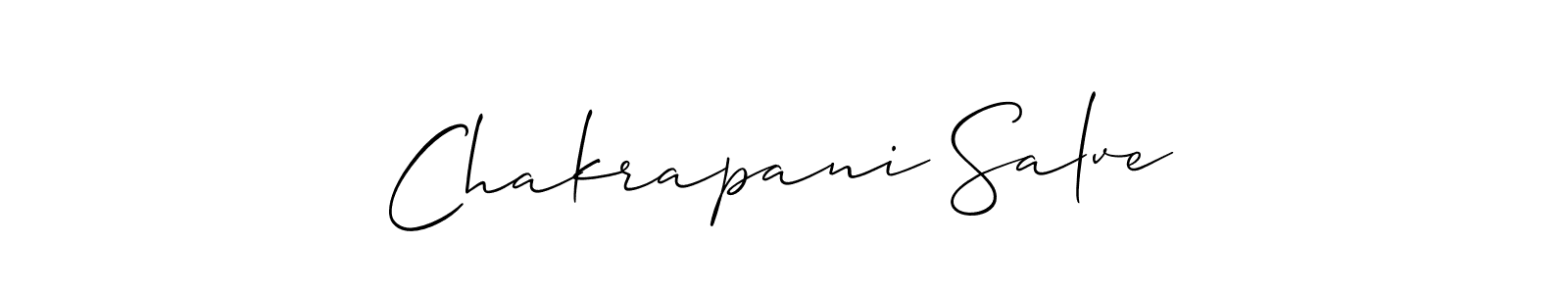 It looks lik you need a new signature style for name Chakrapani Salve. Design unique handwritten (Allison_Script) signature with our free signature maker in just a few clicks. Chakrapani Salve signature style 2 images and pictures png