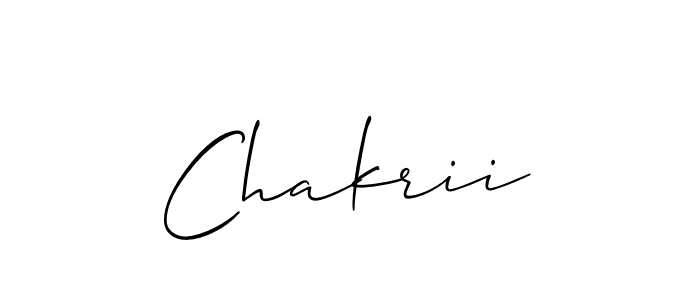 Create a beautiful signature design for name Chakrii. With this signature (Allison_Script) fonts, you can make a handwritten signature for free. Chakrii signature style 2 images and pictures png