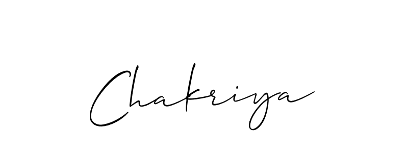 Allison_Script is a professional signature style that is perfect for those who want to add a touch of class to their signature. It is also a great choice for those who want to make their signature more unique. Get Chakriya name to fancy signature for free. Chakriya signature style 2 images and pictures png