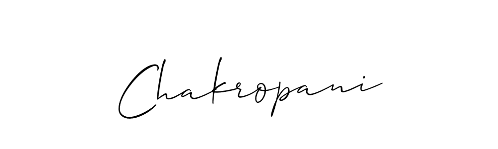 Use a signature maker to create a handwritten signature online. With this signature software, you can design (Allison_Script) your own signature for name Chakropani. Chakropani signature style 2 images and pictures png