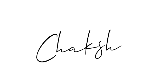 Make a beautiful signature design for name Chaksh. With this signature (Allison_Script) style, you can create a handwritten signature for free. Chaksh signature style 2 images and pictures png