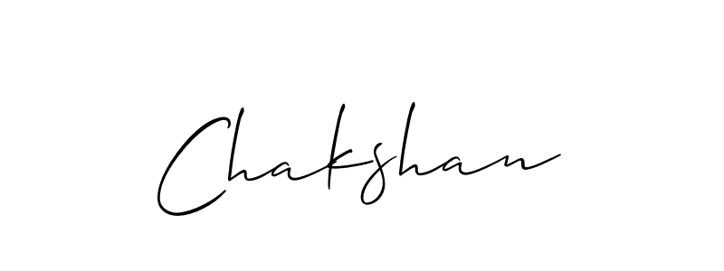 Make a beautiful signature design for name Chakshan. With this signature (Allison_Script) style, you can create a handwritten signature for free. Chakshan signature style 2 images and pictures png