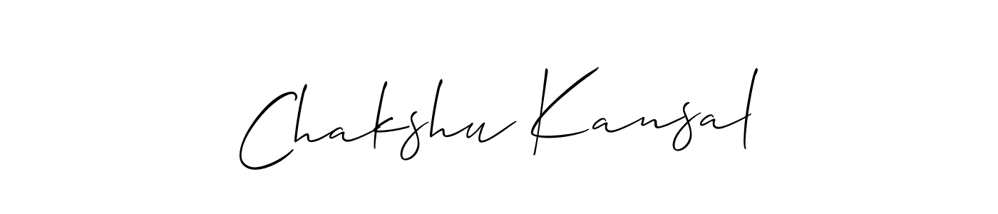 Make a short Chakshu Kansal signature style. Manage your documents anywhere anytime using Allison_Script. Create and add eSignatures, submit forms, share and send files easily. Chakshu Kansal signature style 2 images and pictures png