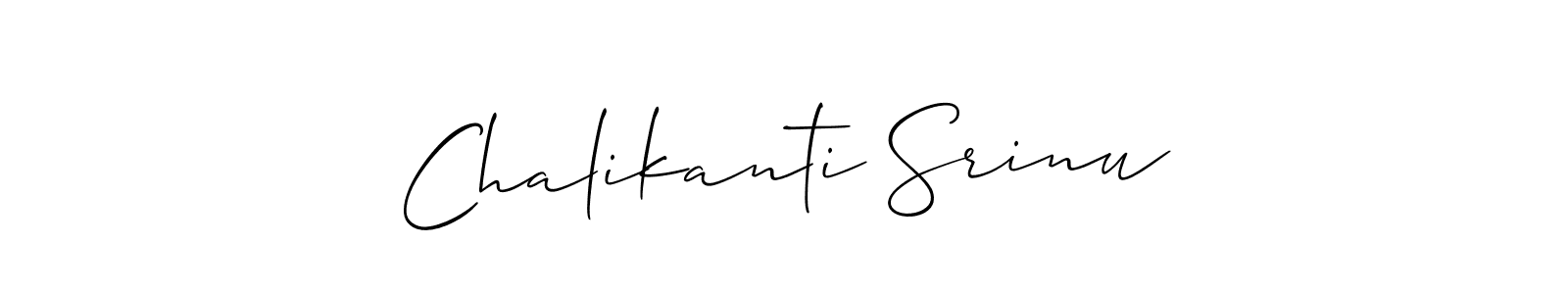 Also we have Chalikanti Srinu name is the best signature style. Create professional handwritten signature collection using Allison_Script autograph style. Chalikanti Srinu signature style 2 images and pictures png