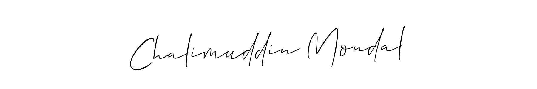 Design your own signature with our free online signature maker. With this signature software, you can create a handwritten (Allison_Script) signature for name Chalimuddin Mondal. Chalimuddin Mondal signature style 2 images and pictures png