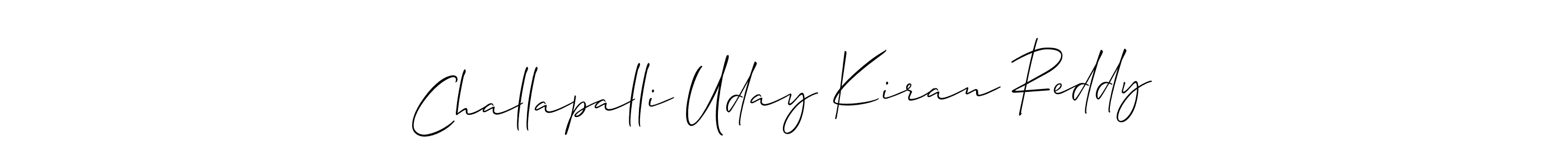 Design your own signature with our free online signature maker. With this signature software, you can create a handwritten (Allison_Script) signature for name Challapalli Uday Kiran Reddy. Challapalli Uday Kiran Reddy signature style 2 images and pictures png