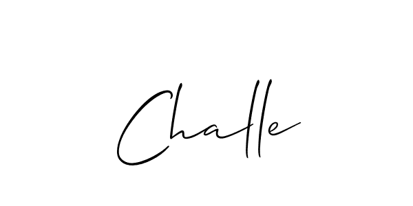 You should practise on your own different ways (Allison_Script) to write your name (Challe) in signature. don't let someone else do it for you. Challe signature style 2 images and pictures png