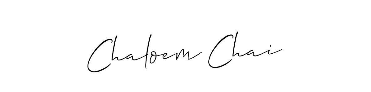 It looks lik you need a new signature style for name Chaloem Chai. Design unique handwritten (Allison_Script) signature with our free signature maker in just a few clicks. Chaloem Chai signature style 2 images and pictures png