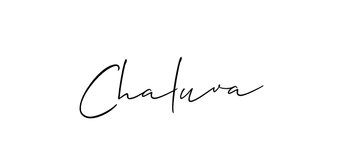 How to Draw Chaluva signature style? Allison_Script is a latest design signature styles for name Chaluva. Chaluva signature style 2 images and pictures png