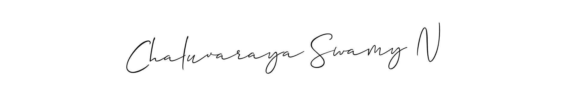 How to make Chaluvaraya Swamy N signature? Allison_Script is a professional autograph style. Create handwritten signature for Chaluvaraya Swamy N name. Chaluvaraya Swamy N signature style 2 images and pictures png