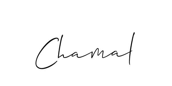 Make a beautiful signature design for name Chamal. With this signature (Allison_Script) style, you can create a handwritten signature for free. Chamal signature style 2 images and pictures png