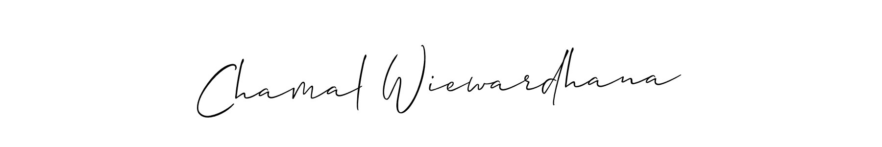 Use a signature maker to create a handwritten signature online. With this signature software, you can design (Allison_Script) your own signature for name Chamal Wiewardhana. Chamal Wiewardhana signature style 2 images and pictures png