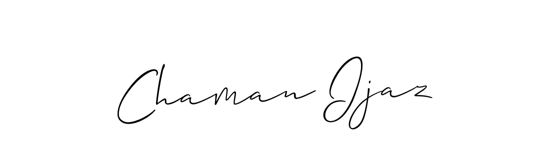 How to Draw Chaman Ijaz signature style? Allison_Script is a latest design signature styles for name Chaman Ijaz. Chaman Ijaz signature style 2 images and pictures png