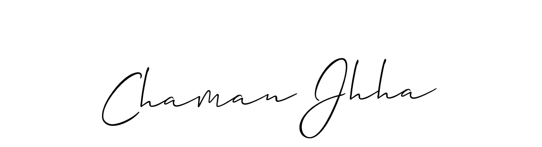 How to Draw Chaman Jhha signature style? Allison_Script is a latest design signature styles for name Chaman Jhha. Chaman Jhha signature style 2 images and pictures png