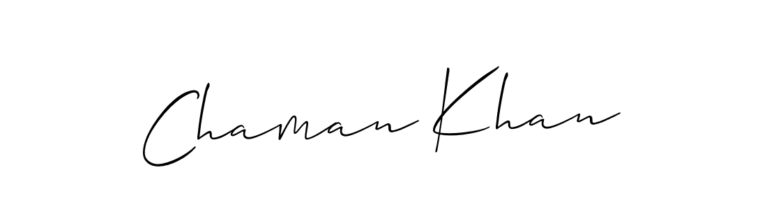 Create a beautiful signature design for name Chaman Khan. With this signature (Allison_Script) fonts, you can make a handwritten signature for free. Chaman Khan signature style 2 images and pictures png