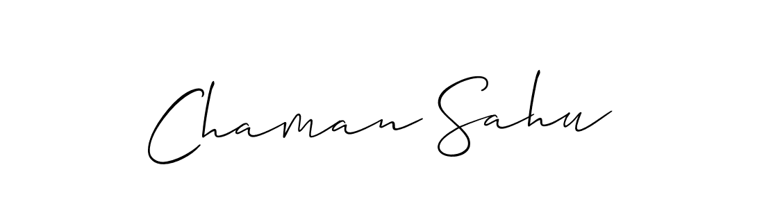 It looks lik you need a new signature style for name Chaman Sahu. Design unique handwritten (Allison_Script) signature with our free signature maker in just a few clicks. Chaman Sahu signature style 2 images and pictures png
