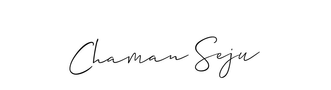 How to make Chaman Seju signature? Allison_Script is a professional autograph style. Create handwritten signature for Chaman Seju name. Chaman Seju signature style 2 images and pictures png