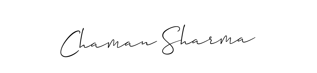 Use a signature maker to create a handwritten signature online. With this signature software, you can design (Allison_Script) your own signature for name Chaman Sharma. Chaman Sharma signature style 2 images and pictures png