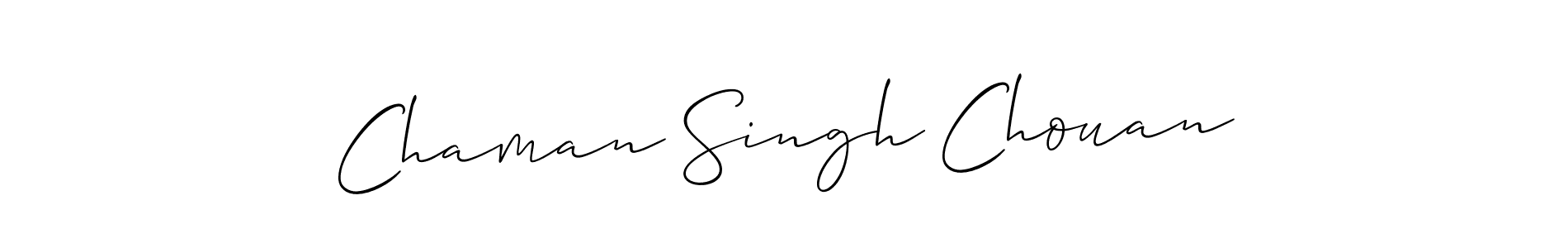 Allison_Script is a professional signature style that is perfect for those who want to add a touch of class to their signature. It is also a great choice for those who want to make their signature more unique. Get Chaman Singh Chouan name to fancy signature for free. Chaman Singh Chouan signature style 2 images and pictures png