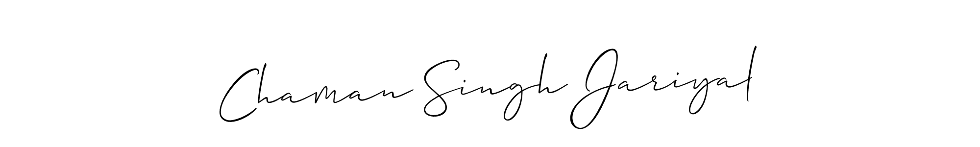 It looks lik you need a new signature style for name Chaman Singh Jariyal. Design unique handwritten (Allison_Script) signature with our free signature maker in just a few clicks. Chaman Singh Jariyal signature style 2 images and pictures png