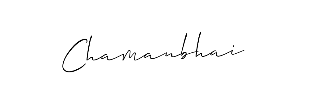 How to make Chamanbhai name signature. Use Allison_Script style for creating short signs online. This is the latest handwritten sign. Chamanbhai signature style 2 images and pictures png