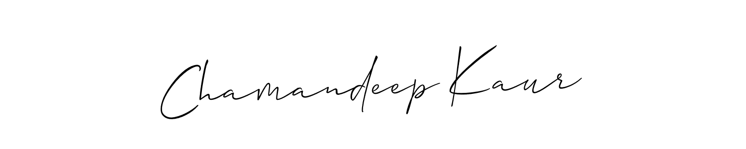 Also You can easily find your signature by using the search form. We will create Chamandeep Kaur name handwritten signature images for you free of cost using Allison_Script sign style. Chamandeep Kaur signature style 2 images and pictures png