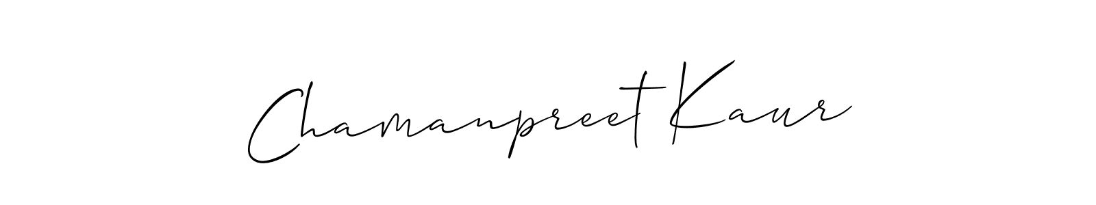 Also You can easily find your signature by using the search form. We will create Chamanpreet Kaur name handwritten signature images for you free of cost using Allison_Script sign style. Chamanpreet Kaur signature style 2 images and pictures png