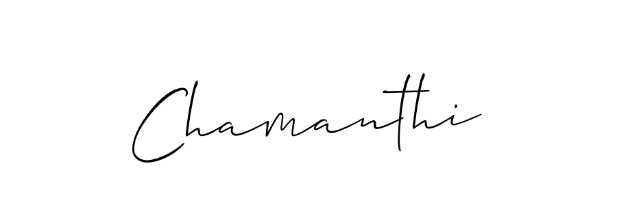 The best way (Allison_Script) to make a short signature is to pick only two or three words in your name. The name Chamanthi include a total of six letters. For converting this name. Chamanthi signature style 2 images and pictures png