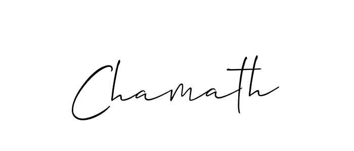 How to make Chamath name signature. Use Allison_Script style for creating short signs online. This is the latest handwritten sign. Chamath signature style 2 images and pictures png