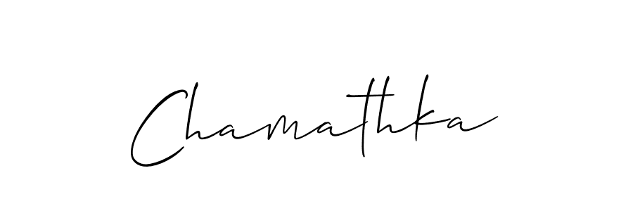 It looks lik you need a new signature style for name Chamathka. Design unique handwritten (Allison_Script) signature with our free signature maker in just a few clicks. Chamathka signature style 2 images and pictures png