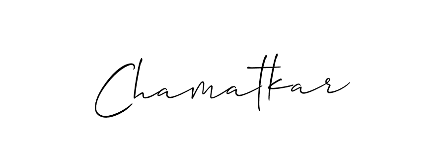 Create a beautiful signature design for name Chamatkar. With this signature (Allison_Script) fonts, you can make a handwritten signature for free. Chamatkar signature style 2 images and pictures png