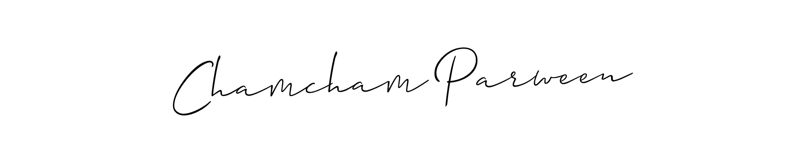 Best and Professional Signature Style for Chamcham Parween. Allison_Script Best Signature Style Collection. Chamcham Parween signature style 2 images and pictures png