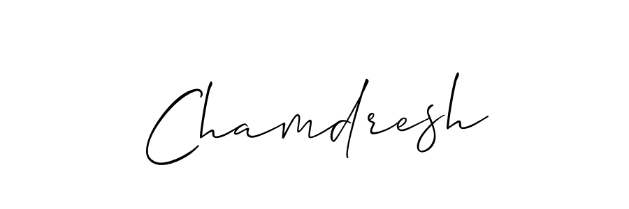 Create a beautiful signature design for name Chamdresh. With this signature (Allison_Script) fonts, you can make a handwritten signature for free. Chamdresh signature style 2 images and pictures png