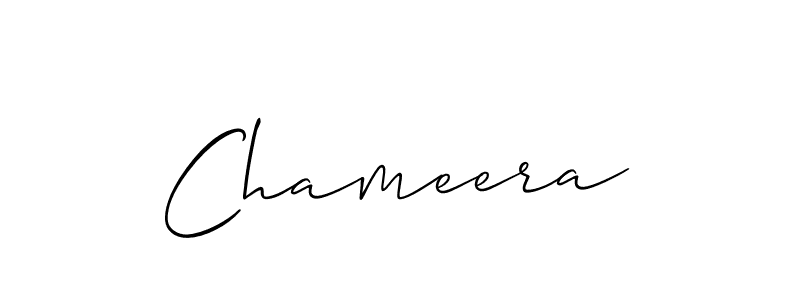 Chameera stylish signature style. Best Handwritten Sign (Allison_Script) for my name. Handwritten Signature Collection Ideas for my name Chameera. Chameera signature style 2 images and pictures png