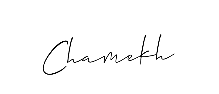 You should practise on your own different ways (Allison_Script) to write your name (Chamekh) in signature. don't let someone else do it for you. Chamekh signature style 2 images and pictures png