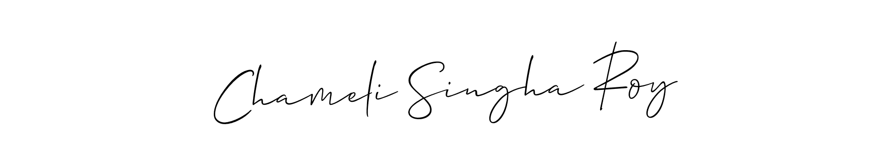 Also You can easily find your signature by using the search form. We will create Chameli Singha Roy name handwritten signature images for you free of cost using Allison_Script sign style. Chameli Singha Roy signature style 2 images and pictures png