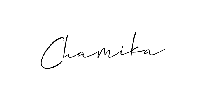 Make a short Chamika signature style. Manage your documents anywhere anytime using Allison_Script. Create and add eSignatures, submit forms, share and send files easily. Chamika signature style 2 images and pictures png