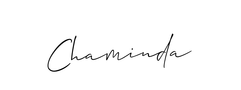 Use a signature maker to create a handwritten signature online. With this signature software, you can design (Allison_Script) your own signature for name Chaminda. Chaminda signature style 2 images and pictures png