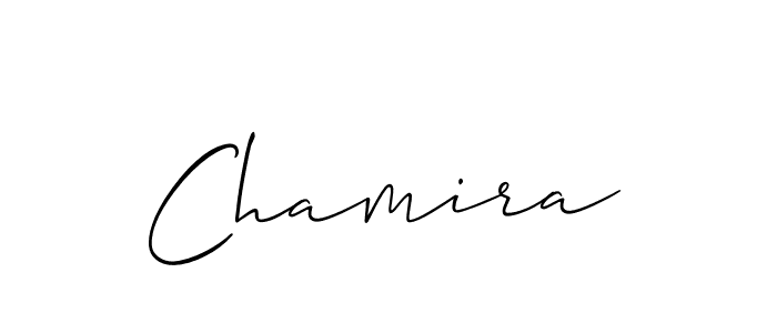 You should practise on your own different ways (Allison_Script) to write your name (Chamira) in signature. don't let someone else do it for you. Chamira signature style 2 images and pictures png