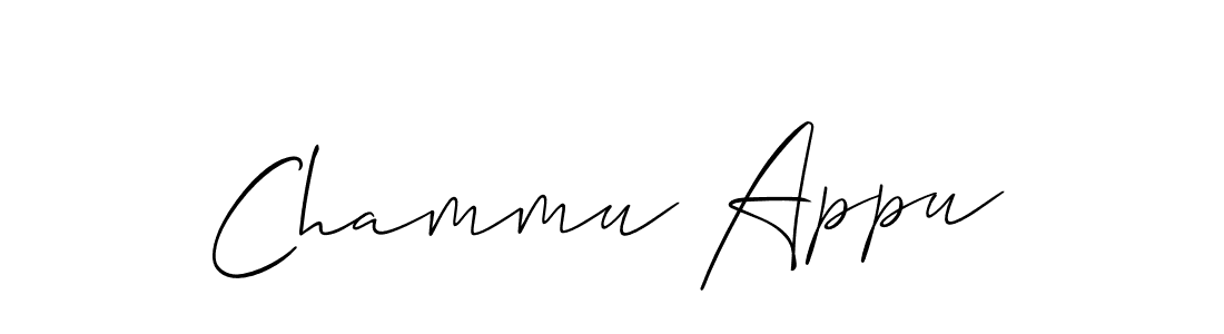 Also You can easily find your signature by using the search form. We will create Chammu Appu name handwritten signature images for you free of cost using Allison_Script sign style. Chammu Appu signature style 2 images and pictures png