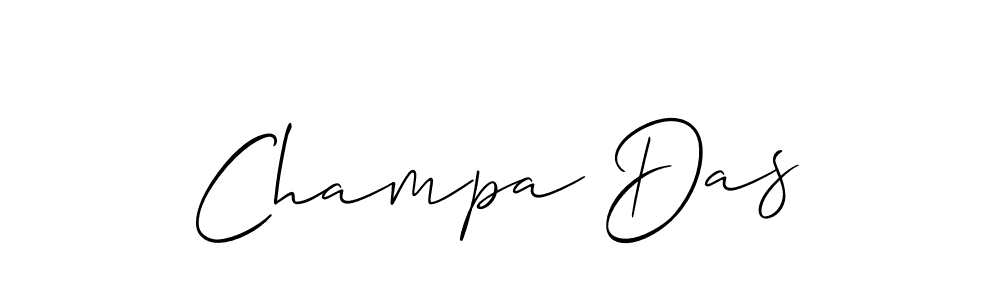 It looks lik you need a new signature style for name Champa Das. Design unique handwritten (Allison_Script) signature with our free signature maker in just a few clicks. Champa Das signature style 2 images and pictures png