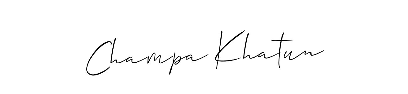 Once you've used our free online signature maker to create your best signature Allison_Script style, it's time to enjoy all of the benefits that Champa Khatun name signing documents. Champa Khatun signature style 2 images and pictures png