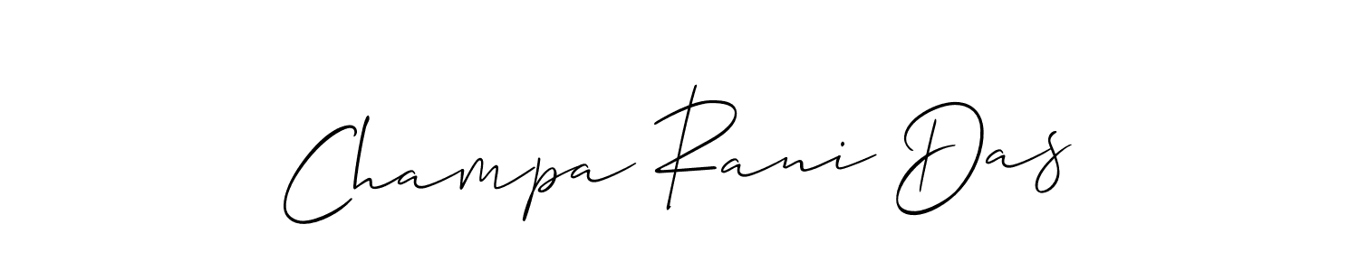 How to make Champa Rani Das signature? Allison_Script is a professional autograph style. Create handwritten signature for Champa Rani Das name. Champa Rani Das signature style 2 images and pictures png