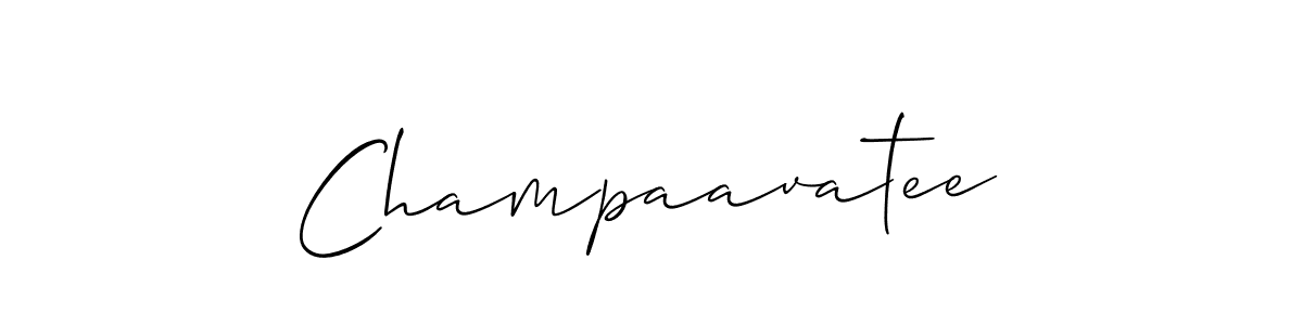 Champaavatee stylish signature style. Best Handwritten Sign (Allison_Script) for my name. Handwritten Signature Collection Ideas for my name Champaavatee. Champaavatee signature style 2 images and pictures png