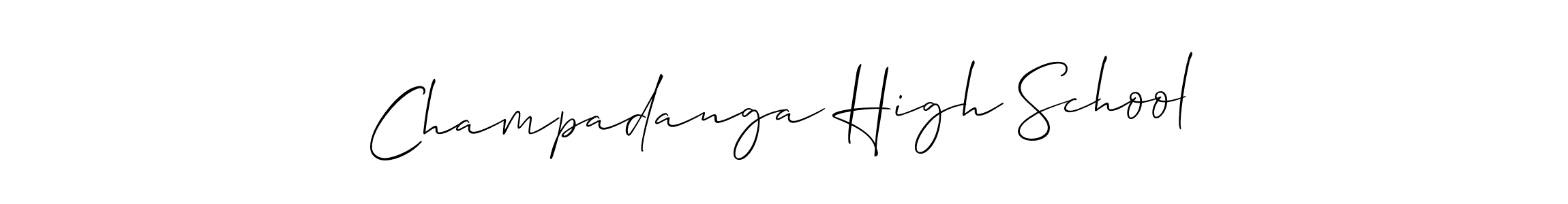 Design your own signature with our free online signature maker. With this signature software, you can create a handwritten (Allison_Script) signature for name Champadanga High School. Champadanga High School signature style 2 images and pictures png