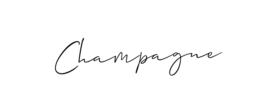 You should practise on your own different ways (Allison_Script) to write your name (Champagne) in signature. don't let someone else do it for you. Champagne signature style 2 images and pictures png