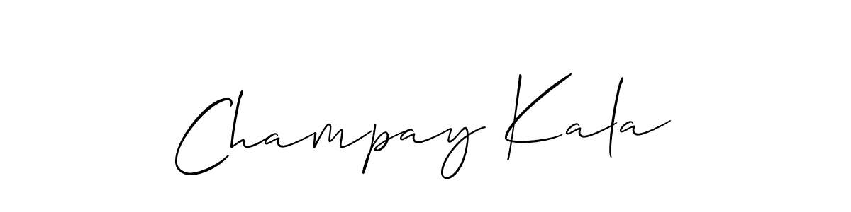 It looks lik you need a new signature style for name Champay Kala. Design unique handwritten (Allison_Script) signature with our free signature maker in just a few clicks. Champay Kala signature style 2 images and pictures png