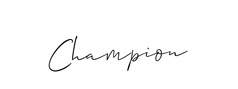 Best and Professional Signature Style for Champion. Allison_Script Best Signature Style Collection. Champion signature style 2 images and pictures png